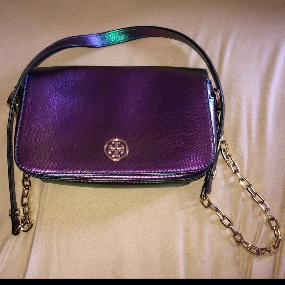 Tory Burch Robinson Iridescent/Hologram Purse